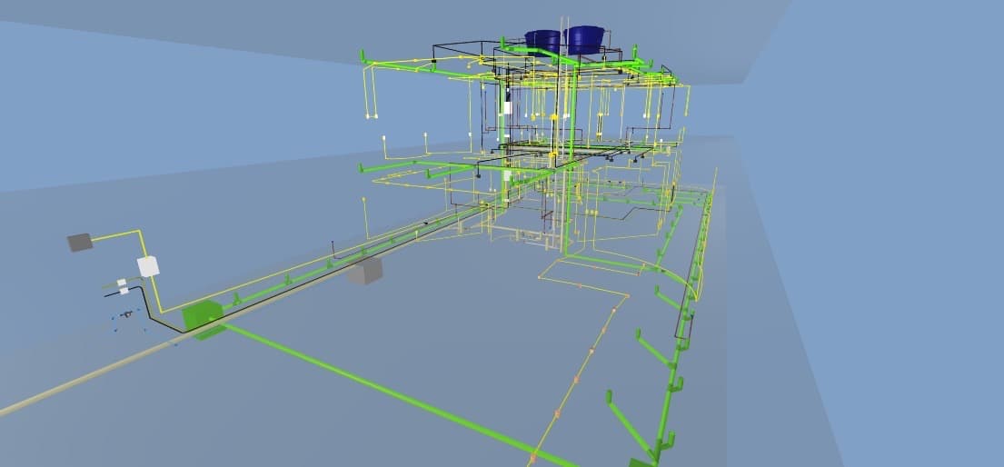 Projeto estrutural detalhado em visualização 3D